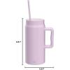 imageSimple Modern 50 oz Mug Tumbler with Handle and Straw Lid  Reusable Insulated Stainless Steel Large Water Bottle  Gifts for Women Men Him Her  Trek Collection  50oz  Midnight BlackLavender Mist