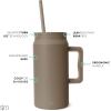 imageSimple Modern 50 oz Mug Tumbler with Handle and Straw Lid  Reusable Insulated Stainless Steel Large Water Bottle  Gifts for Women Men Him Her  Trek Collection  50oz  Midnight BlackHazelnut