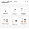 imageSimple Modern Hugo Cold Brew Coffee Maker  Airtight Pitcher with Fine Mesh Filter  Iced Tea Brewer  15 Quart