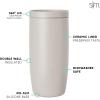 imageSimple Modern Travel Coffee Mug Tumbler with 360 Lid  CeramicLined Insulated Stainless Steel Cold Brew Iced Coffee Cup Thermos  Gifts for Women Men Her Him  Voyager Signature  16oz  ForestShiny Spruce