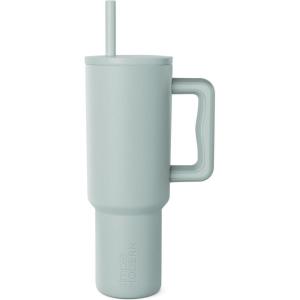 imageSimple Modern 40 oz Tumbler with Handle and Straw Lid  LeakProof Insulated Stainless Steel Water Bottle Travel Mug Cupholder Use  Gifts for Women Men Him Her  Trek Signature  BerrySea Glass Sage