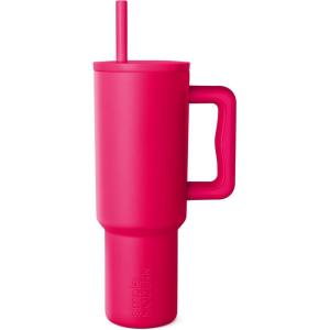 imageSimple Modern 40 oz Tumbler with Handle and Straw Lid  LeakProof Insulated Stainless Steel Water Bottle Travel Mug Cupholder Use  Gifts for Women Men Him Her  Trek Signature  BerryRaspberry Ripple