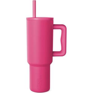 imageSimple Modern 40 oz Tumbler with Handle and Straw Lid  LeakProof Insulated Stainless Steel Water Bottle Travel Mug Cupholder Use  Gifts for Women Men Him Her  Trek Signature  BerryBerry