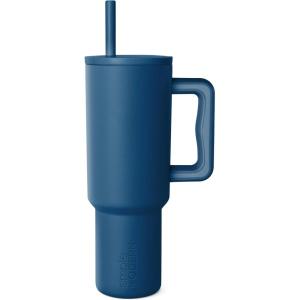 imageSimple Modern 40 oz Tumbler with Handle and Straw Lid  LeakProof Insulated Stainless Steel Water Bottle Travel Mug Cupholder Use  Gifts for Women Men Him Her  Trek Signature  BerrySlumberland