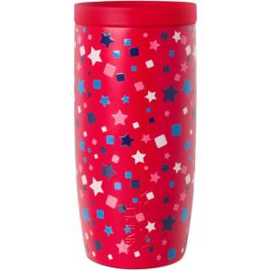 imageSimple Modern Travel Coffee Mug Tumbler with 360 Lid  CeramicLined Insulated Stainless Steel Cold Brew Iced Coffee Cup Thermos  Gifts for Women Men Her Him  Voyager Signature  16oz  ForestPattern Star Speckled Banner