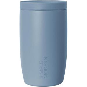 imageSimple Modern Travel Coffee Mug Tumbler with 360 Lid  CeramicLined Insulated Stainless Steel Cold Brew Iced Coffee Cup Thermos  Gifts for Women Men Her Him  Voyager Signature  16oz  ForestBlue Dune