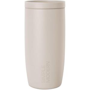 imageSimple Modern Travel Coffee Mug Tumbler with 360 Lid  CeramicLined Insulated Stainless Steel Cold Brew Iced Coffee Cup Thermos  Gifts for Women Men Her Him  Voyager Signature  16oz  ForestAlmond Birch