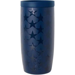 imageSimple Modern Travel Coffee Mug Tumbler with 360 Lid  CeramicLined Insulated Stainless Steel Cold Brew Iced Coffee Cup Thermos  Gifts for Women Men Her Him  Voyager Signature  16oz  ForestPattern Stars Navy
