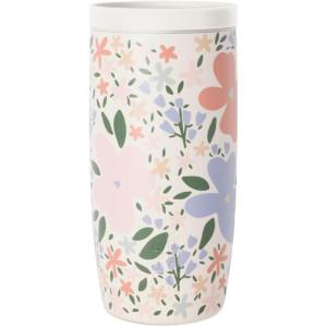 imageSimple Modern Travel Coffee Mug Tumbler with 360 Lid  CeramicLined Insulated Stainless Steel Cold Brew Iced Coffee Cup Thermos  Gifts for Women Men Her Him  Voyager Signature  16oz  ForestPattern Field of Flowers