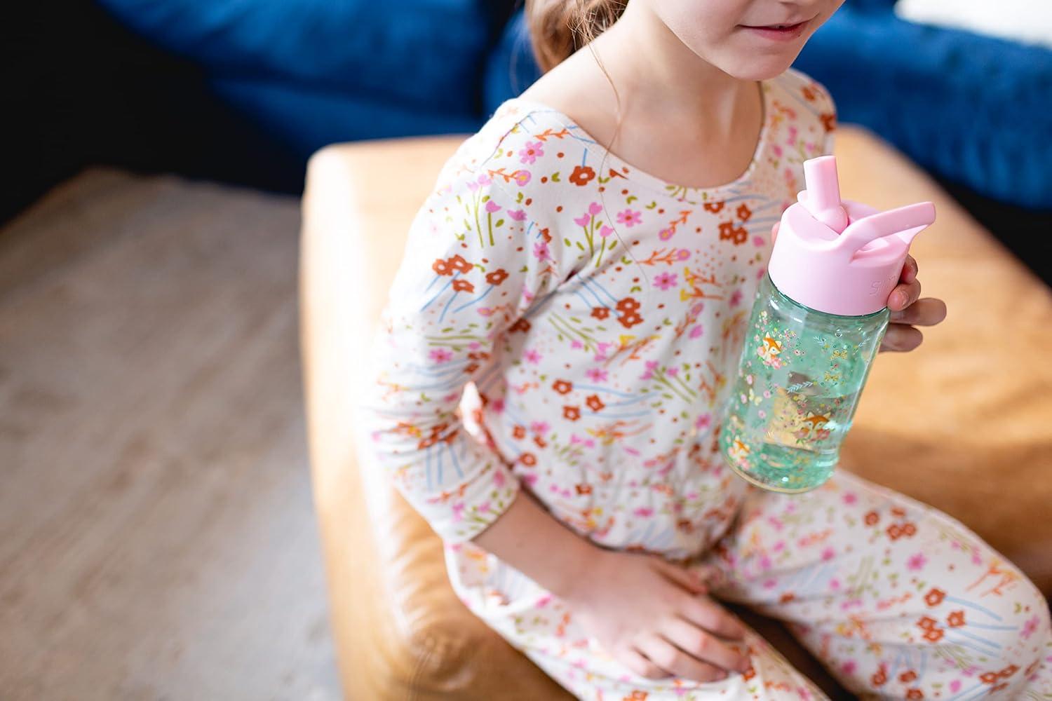 imageSimple Modern Disney Kids Water Bottle Plastic BPAFree Tritan Cup with Leak Proof Straw Lid  Reusable and Durable for Toddlers Girls and Boys  Summit Collection  12oz Pixar PalsDC Super Gals