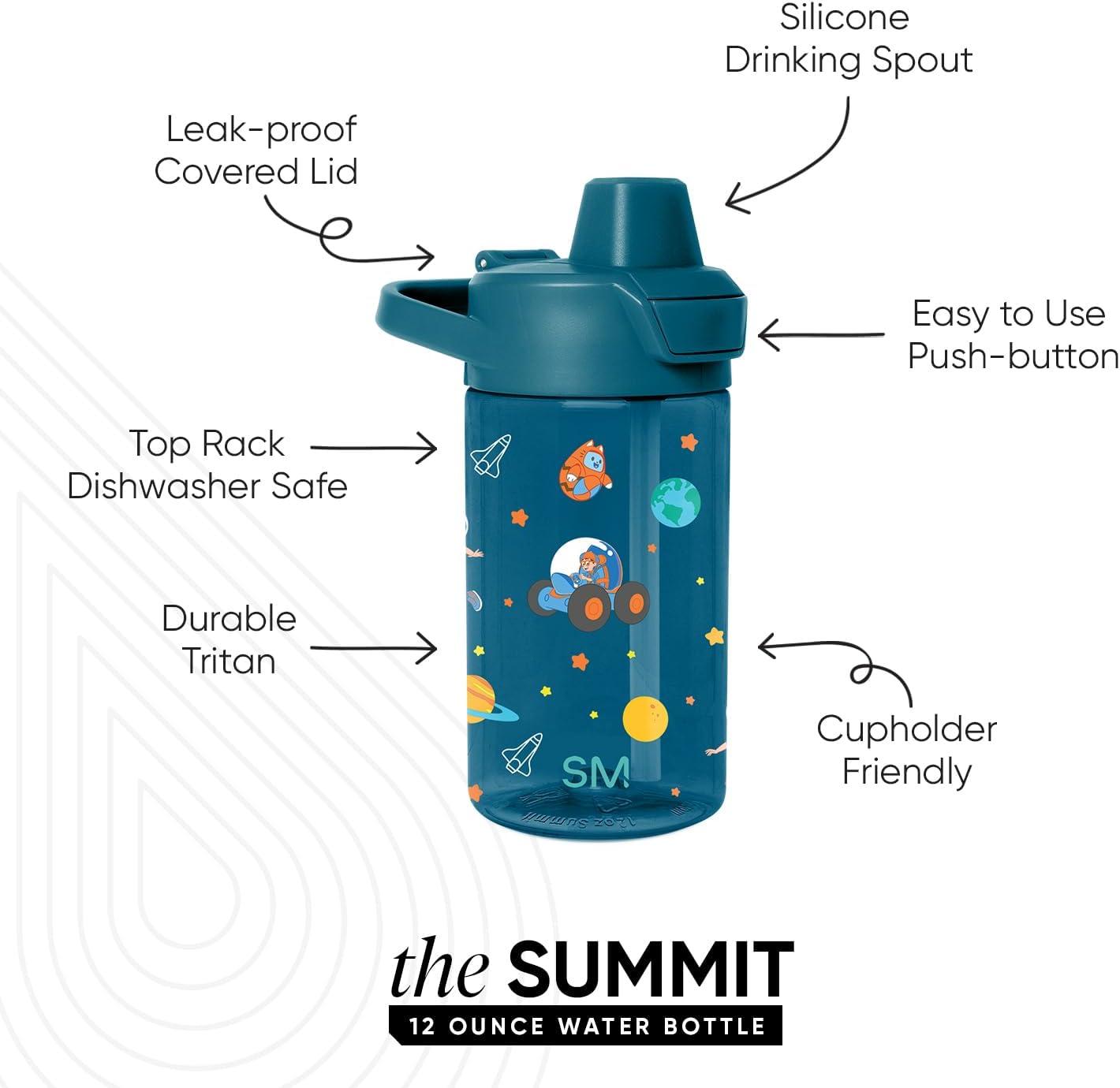imageSimple Modern Disney Kids Water Bottle Plastic BPAFree Tritan Cup with Leak Proof Straw Lid  Reusable and Durable for Toddlers Girls and Boys  Summit Collection  12oz Pixar PalsBlippi Space