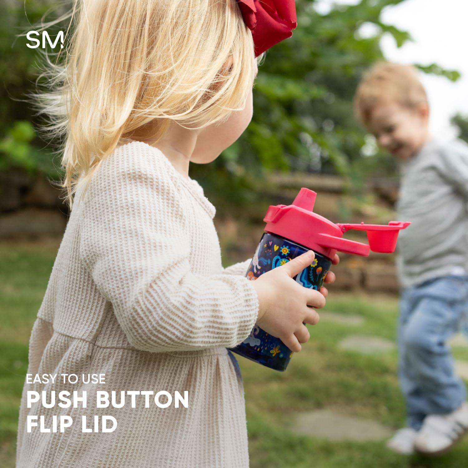 imageSimple Modern Disney Kids Water Bottle Plastic BPAFree Tritan Cup with Leak Proof Straw Lid  Reusable and Durable for Toddlers Girls and Boys  Summit Collection  12oz Pixar PalsDC Batwheels