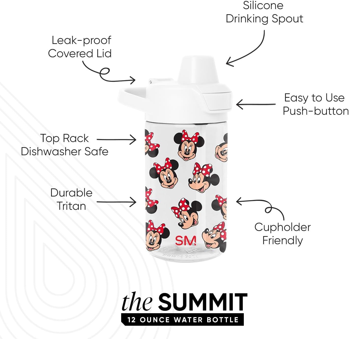 imageSimple Modern Disney Kids Water Bottle Plastic BPAFree Tritan Cup with Leak Proof Straw Lid  Reusable and Durable for Toddlers Girls and Boys  Summit Collection  12oz Pixar PalsDisney Minnie Mouse Fun