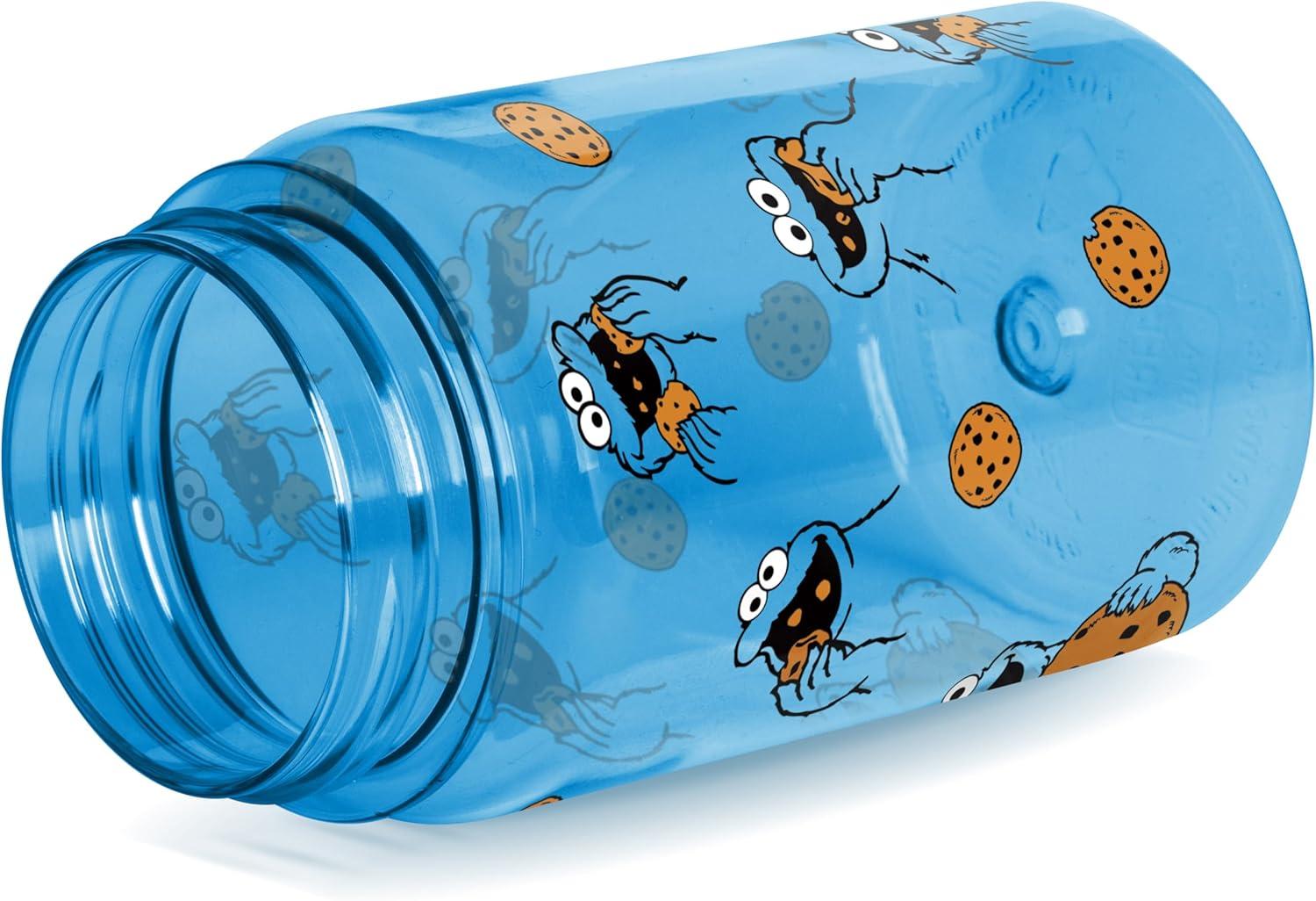 imageSimple Modern Disney Kids Water Bottle Plastic BPAFree Tritan Cup with Leak Proof Straw Lid  Reusable and Durable for Toddlers Girls and Boys  Summit Collection  12oz Pixar PalsSesame Street Cookie Monster Mashup