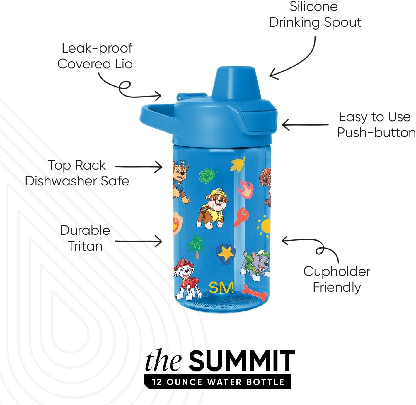 imageSimple Modern Disney Kids Water Bottle Plastic BPAFree Tritan Cup with Leak Proof Straw Lid  Reusable and Durable for Toddlers Girls and Boys  Summit Collection  12oz Pixar PalsPaw Patrol Outdoor Adventures