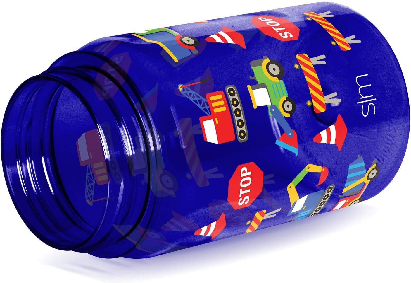 imageSimple Modern Disney Kids Water Bottle Plastic BPAFree Tritan Cup with Leak Proof Straw Lid  Reusable and Durable for Toddlers Girls and Boys  Summit Collection  12oz Pixar PalsUnder Construction