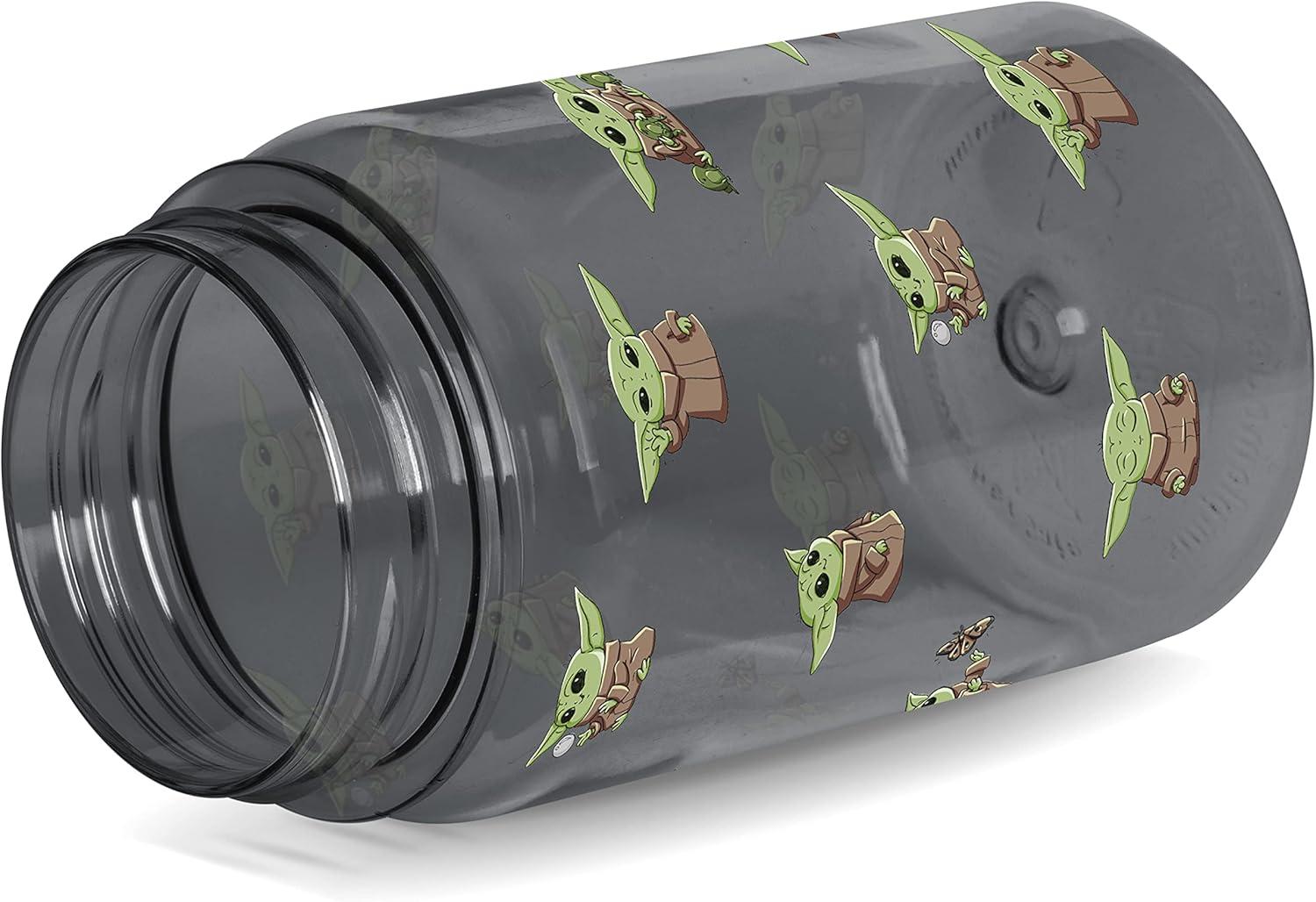 imageSimple Modern Disney Kids Water Bottle Plastic BPAFree Tritan Cup with Leak Proof Straw Lid  Reusable and Durable for Toddlers Girls and Boys  Summit Collection  12oz Pixar PalsStar Wars Grogu Force Strong