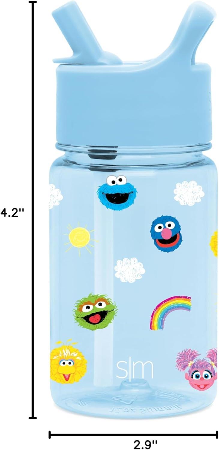 imageSimple Modern Disney Kids Water Bottle Plastic BPAFree Tritan Cup with Leak Proof Straw Lid  Reusable and Durable for Toddlers Girls and Boys  Summit Collection  12oz Pixar PalsSesame Street Pals