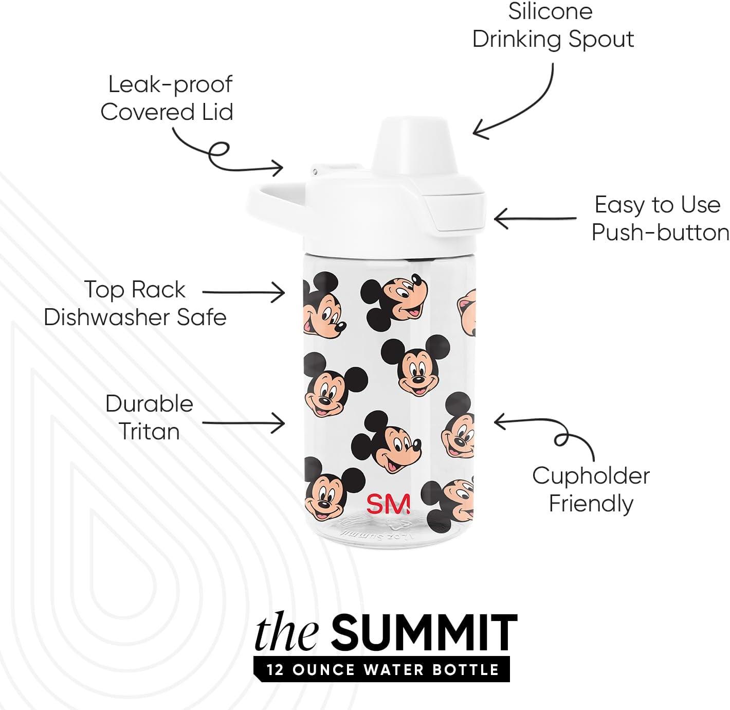 imageSimple Modern Disney Kids Water Bottle Plastic BPAFree Tritan Cup with Leak Proof Straw Lid  Reusable and Durable for Toddlers Girls and Boys  Summit Collection  12oz Pixar PalsDisney Mickey Mouse Fun