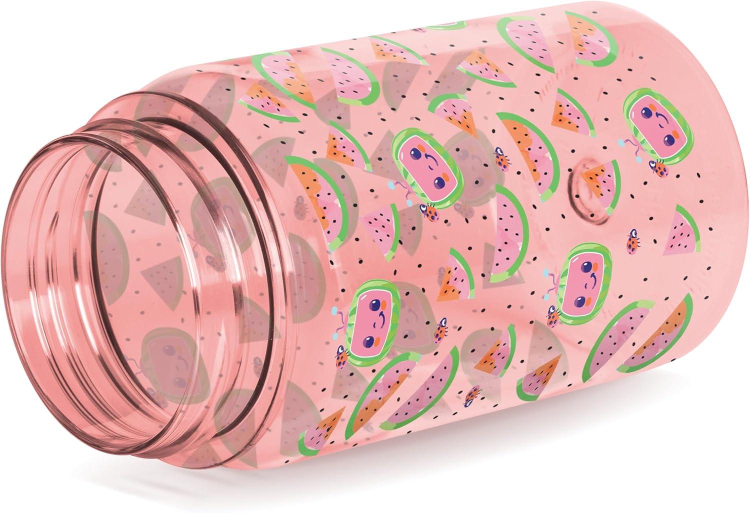 imageSimple Modern Disney Kids Water Bottle Plastic BPAFree Tritan Cup with Leak Proof Straw Lid  Reusable and Durable for Toddlers Girls and Boys  Summit Collection  12oz Pixar PalsCoComelon Pink Melon