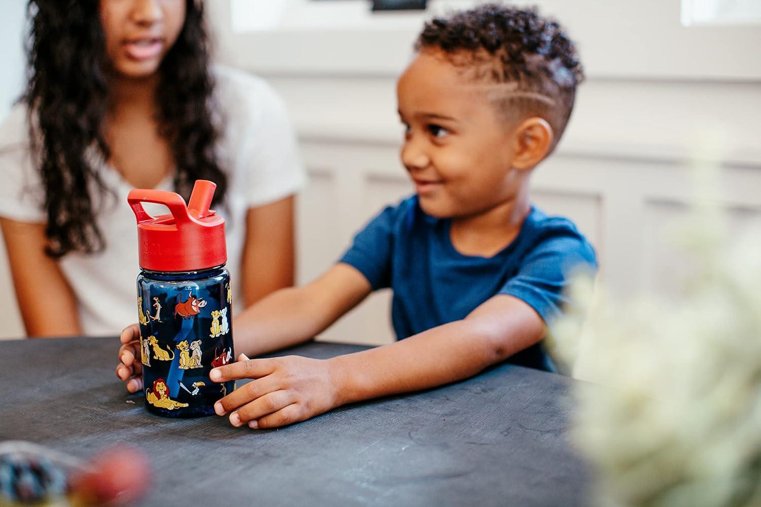 imageSimple Modern Disney Kids Water Bottle Plastic BPAFree Tritan Cup with Leak Proof Straw Lid  Reusable and Durable for Toddlers Girls and Boys  Summit Collection  12oz Pixar PalsDisney Minnie Mouse Rainbow