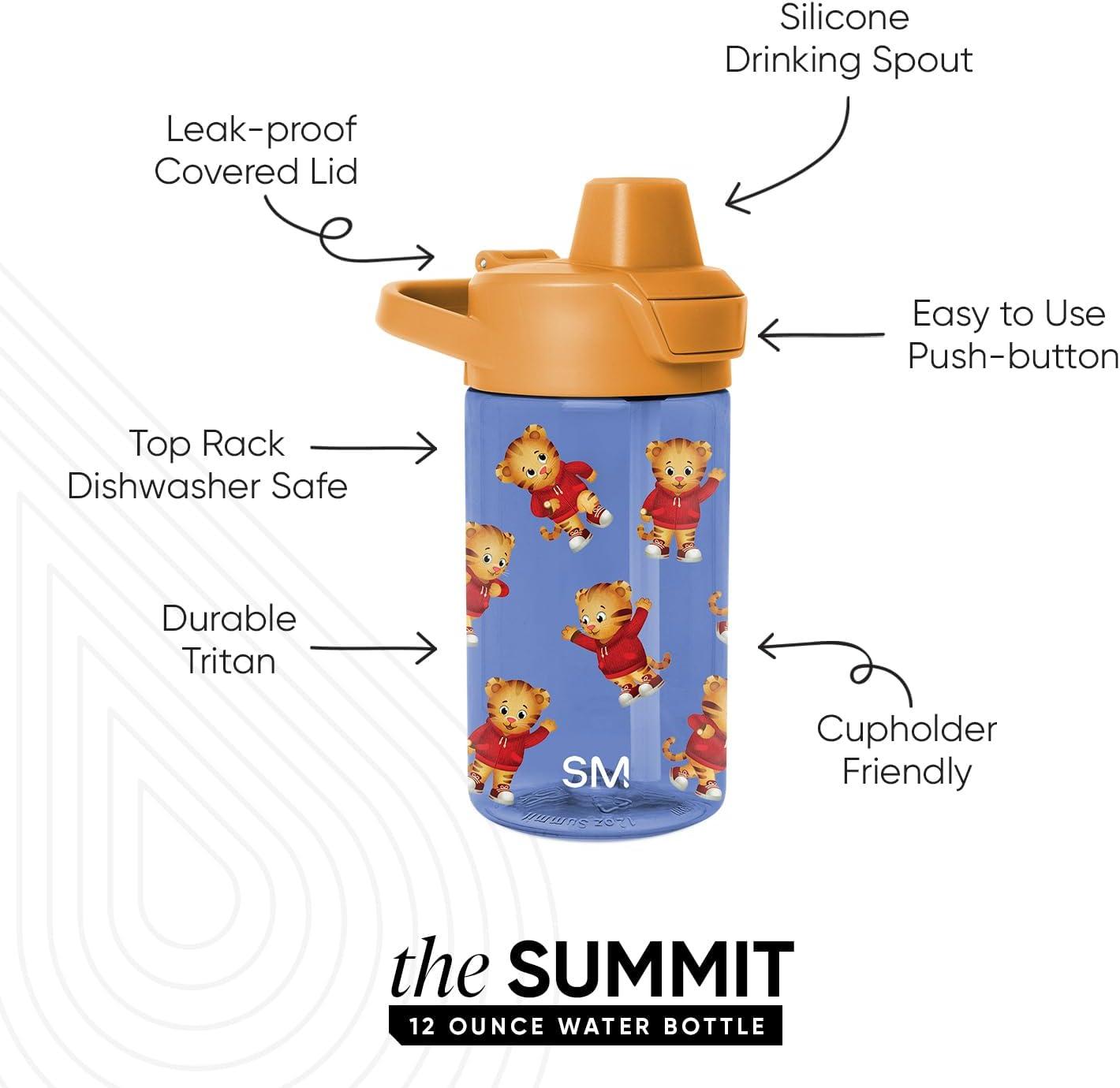 imageSimple Modern Disney Kids Water Bottle Plastic BPAFree Tritan Cup with Leak Proof Straw Lid  Reusable and Durable for Toddlers Girls and Boys  Summit Collection  12oz Pixar PalsDaniel Tiger Dances