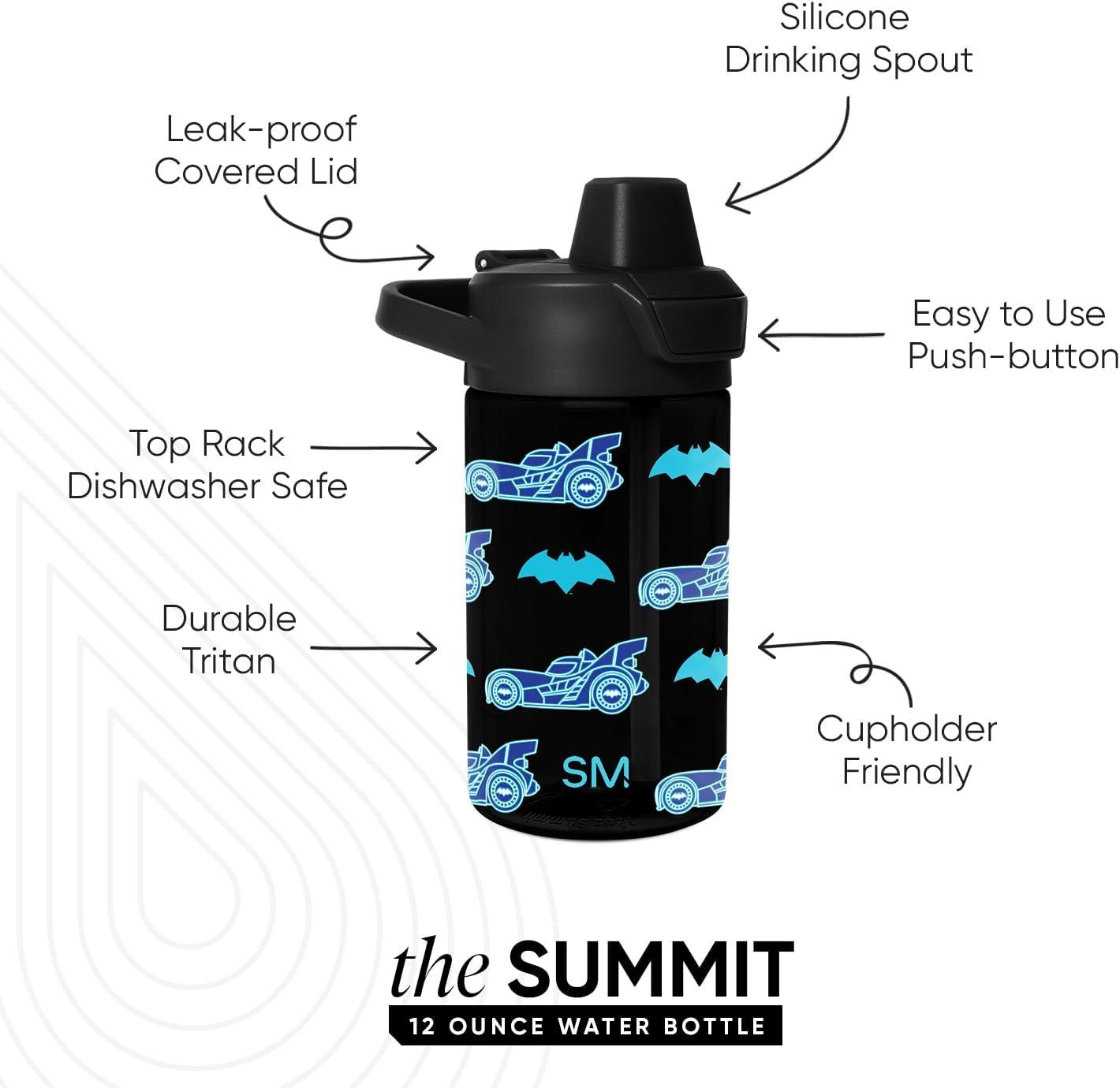 imageSimple Modern Disney Kids Water Bottle Plastic BPAFree Tritan Cup with Leak Proof Straw Lid  Reusable and Durable for Toddlers Girls and Boys  Summit Collection  12oz Pixar PalsDC Batwheels