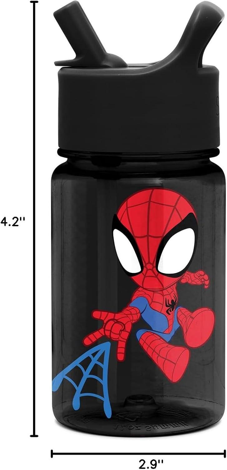 imageSimple Modern Disney Kids Water Bottle Plastic BPAFree Tritan Cup with Leak Proof Straw Lid  Reusable and Durable for Toddlers Girls and Boys  Summit Collection  12oz Pixar PalsMarvel Spidey Kid