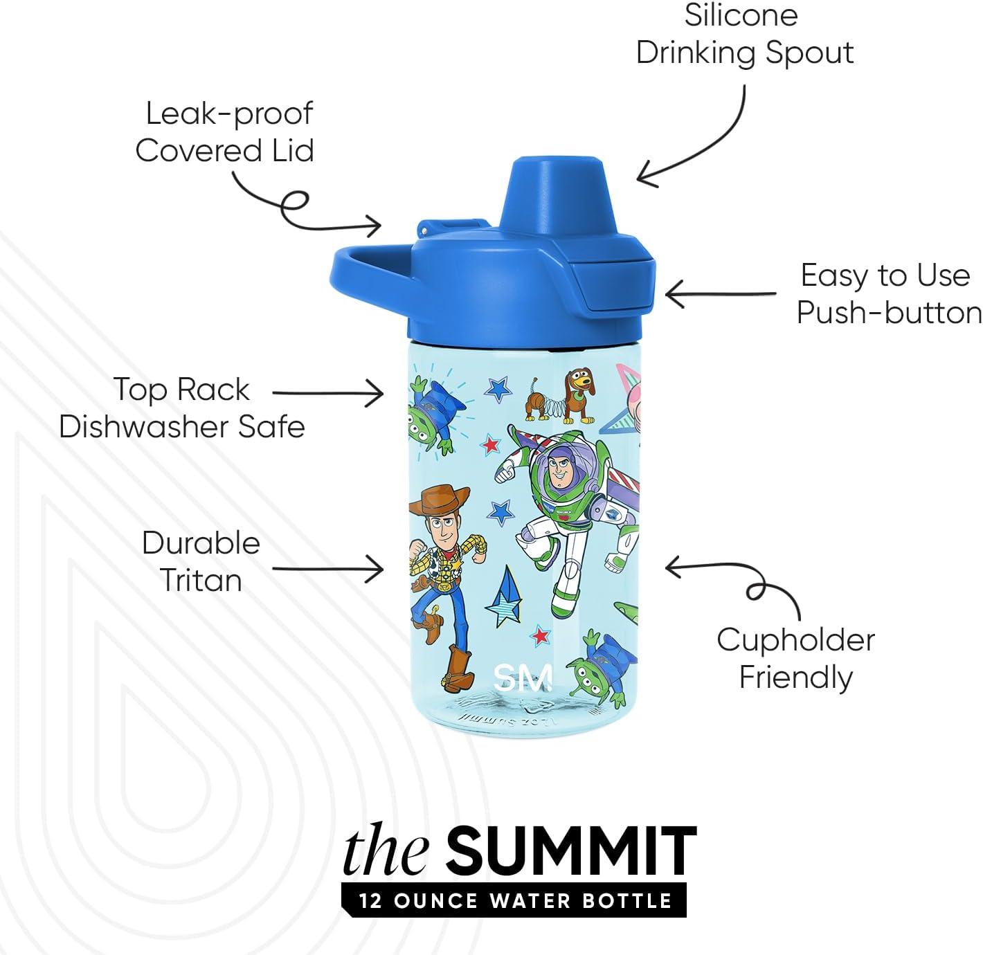 imageSimple Modern Disney Kids Water Bottle Plastic BPAFree Tritan Cup with Leak Proof Straw Lid  Reusable and Durable for Toddlers Girls and Boys  Summit Collection  12oz Pixar PalsDisney Buzz and Woody Adventures