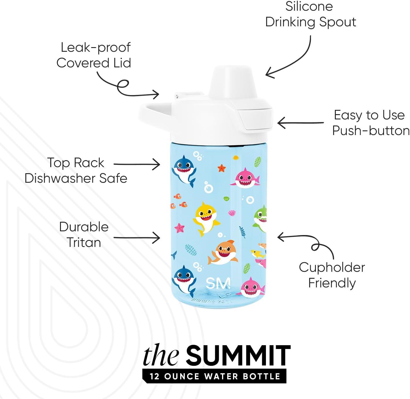 imageSimple Modern Disney Kids Water Bottle Plastic BPAFree Tritan Cup with Leak Proof Straw Lid  Reusable and Durable for Toddlers Girls and Boys  Summit Collection  12oz Pixar PalsBaby Shark Friends