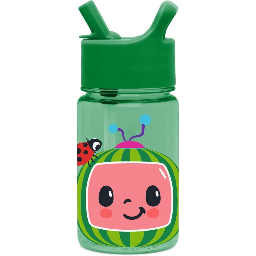 imageSimple Modern Disney Kids Water Bottle Plastic BPAFree Tritan Cup with Leak Proof Straw Lid  Reusable and Durable for Toddlers Girls and Boys  Summit Collection  12oz Pixar PalsCoComelon Watermelon
