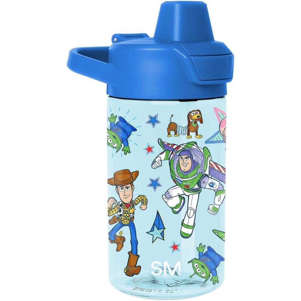 imageSimple Modern Disney Kids Water Bottle Plastic BPAFree Tritan Cup with Leak Proof Straw Lid  Reusable and Durable for Toddlers Girls and Boys  Summit Collection  12oz Pixar PalsDisney Buzz and Woody Adventures