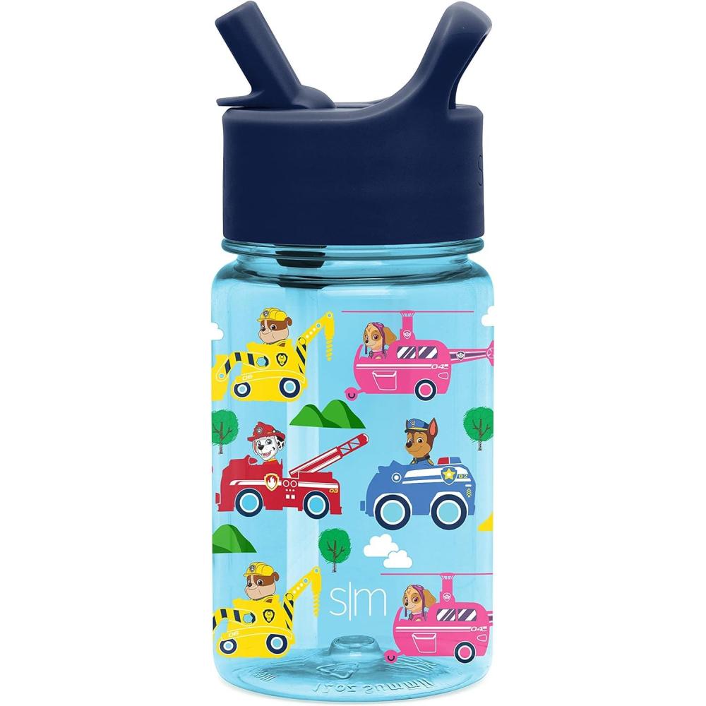 imageSimple Modern Disney Kids Water Bottle Plastic BPAFree Tritan Cup with Leak Proof Straw Lid  Reusable and Durable for Toddlers Girls and Boys  Summit Collection  12oz Pixar PalsPaw Patrol Adventures