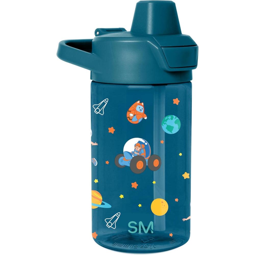 imageSimple Modern Disney Kids Water Bottle Plastic BPAFree Tritan Cup with Leak Proof Straw Lid  Reusable and Durable for Toddlers Girls and Boys  Summit Collection  12oz Pixar PalsBlippi Space
