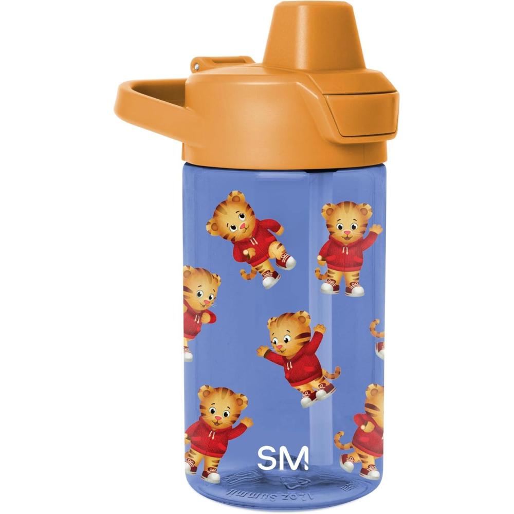 imageSimple Modern Disney Kids Water Bottle Plastic BPAFree Tritan Cup with Leak Proof Straw Lid  Reusable and Durable for Toddlers Girls and Boys  Summit Collection  12oz Pixar PalsDaniel Tiger Dances