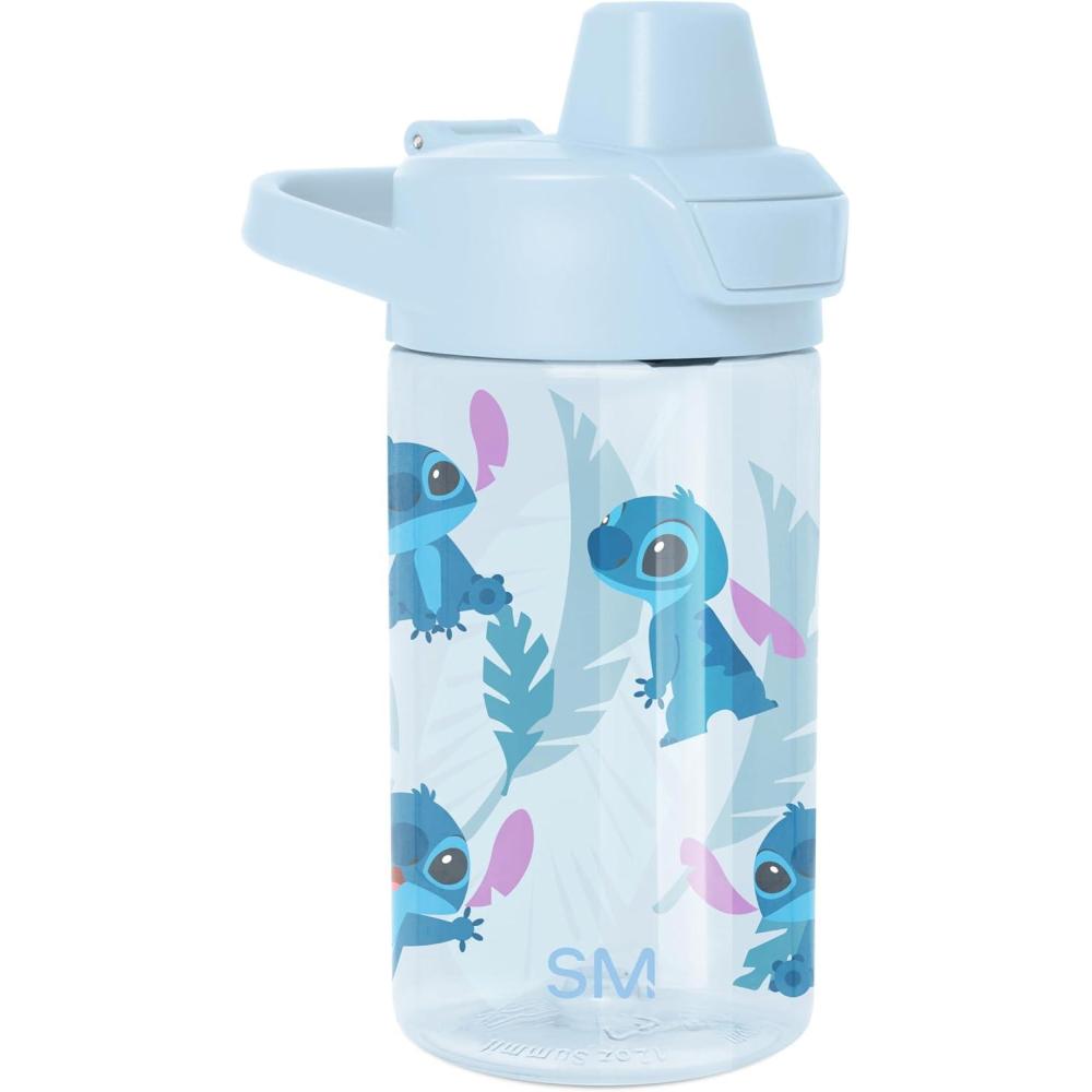 imageSimple Modern Disney Kids Water Bottle Plastic BPAFree Tritan Cup with Leak Proof Straw Lid  Reusable and Durable for Toddlers Girls and Boys  Summit Collection  12oz Pixar PalsDisney Tropical Stitch