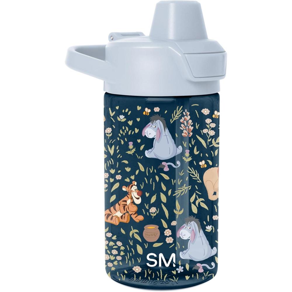 imageSimple Modern Disney Kids Water Bottle Plastic BPAFree Tritan Cup with Leak Proof Straw Lid  Reusable and Durable for Toddlers Girls and Boys  Summit Collection  12oz Pixar PalsDisney Winnie the Pooh Floral