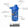 imageSimple Modern Disney Kids Water Bottle Plastic BPAFree Tritan Cup with Leak Proof Straw Lid  Reusable and Durable for Toddlers Girls and Boys  Summit Collection  12oz Pixar PalsDisney Pixar Mashup on Blue