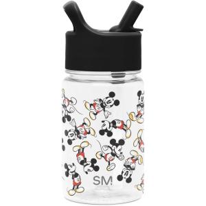 imageSimple Modern Disney Kids Water Bottle Plastic BPAFree Tritan Cup with Leak Proof Straw Lid  Reusable and Durable for Toddlers Girls and Boys  Summit Collection  12oz Pixar PalsDisney Mickey Mouse Retro
