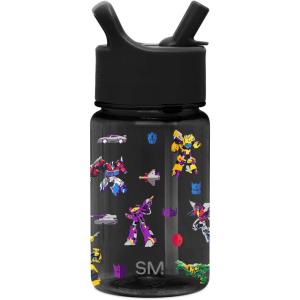 imageSimple Modern Disney Kids Water Bottle Plastic BPAFree Tritan Cup with Leak Proof Straw Lid  Reusable and Durable for Toddlers Girls and Boys  Summit Collection  12oz Pixar PalsTransformers Block Nation