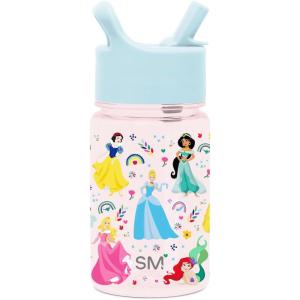 imageSimple Modern Disney Kids Water Bottle Plastic BPAFree Tritan Cup with Leak Proof Straw Lid  Reusable and Durable for Toddlers Girls and Boys  Summit Collection  12oz Pixar PalsDisney Princess Rainbows