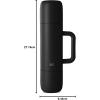 imageSimple Modern 36oz Insulated Hot Beverage Bottle with 2 Mugs  Travel Coffee Thermos for Hot Drinks  Twist and Pour Top  Commute Travel and Picnic Friendly  Roam Collection  Forest Midnight Black