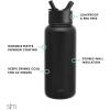 imageSimple Modern Officially Licensed Collegiate University Water Bottle with Straw lid Insulated Stainless Steel Thermos  Summit Collection  32ozNorth Dakota State