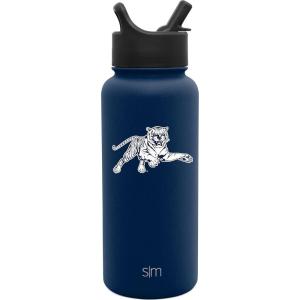 imageSimple Modern Officially Licensed Collegiate University Water Bottle with Straw lid Insulated Stainless Steel Thermos  Summit Collection  32ozJackson State Tigers