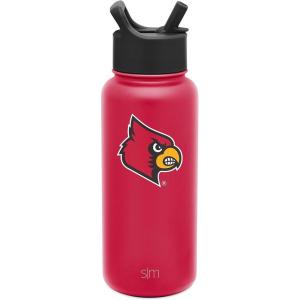 imageSimple Modern Officially Licensed Collegiate University Water Bottle with Straw lid Insulated Stainless Steel Thermos  Summit Collection  32ozLouisville Cardinals