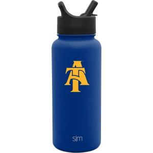 imageSimple Modern Officially Licensed Collegiate University Water Bottle with Straw lid Insulated Stainless Steel Thermos  Summit Collection  32ozNorth Carolina AT Aggies