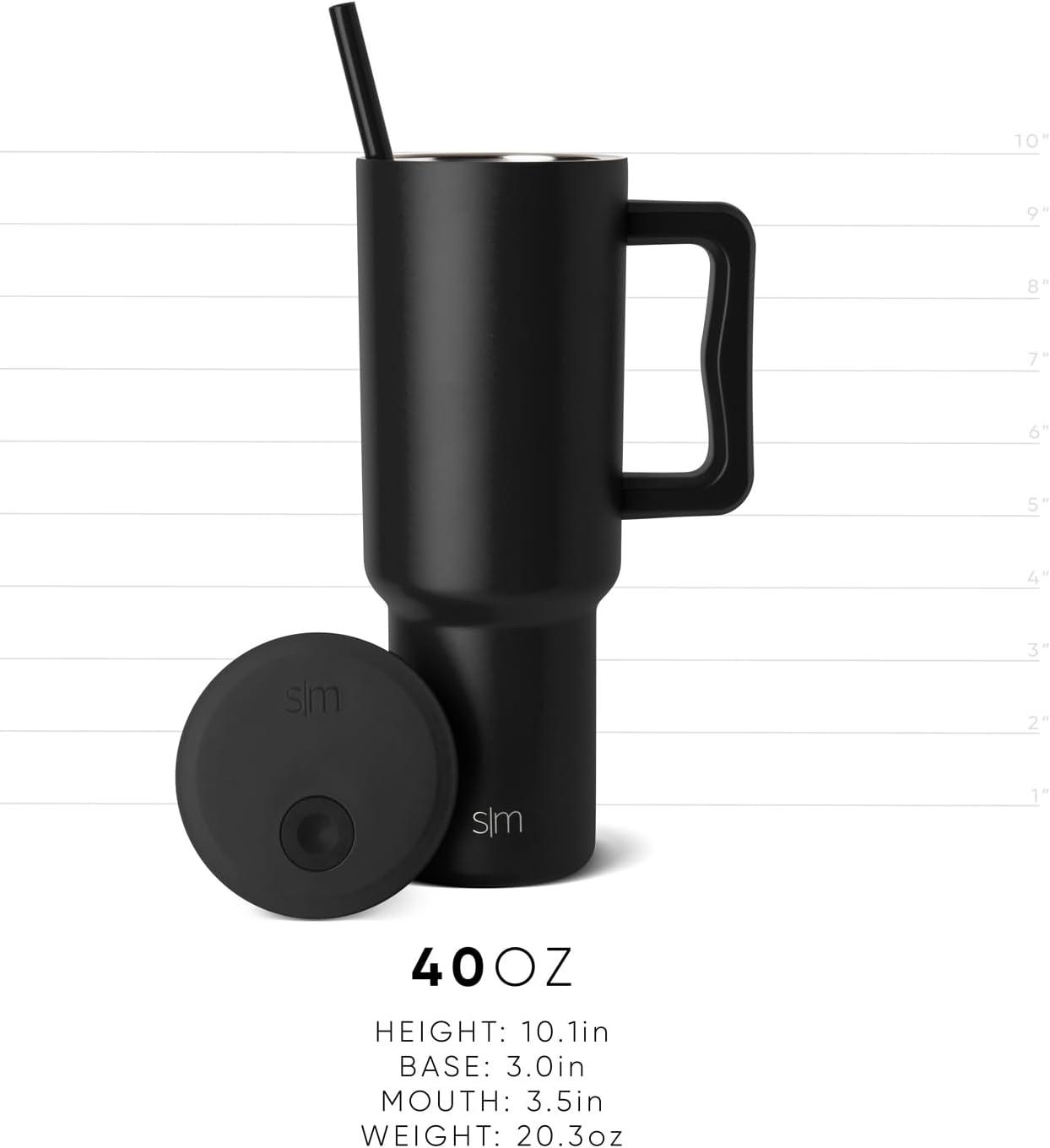 imageSimple Modern Officially Licensed Michigan Wolverines Collegiate University 40oz Tumbler with Handle and Straw Lid  NCAA Football Gifts for Men Women  Trek Collection  University of MichiganMichigan Wolverines