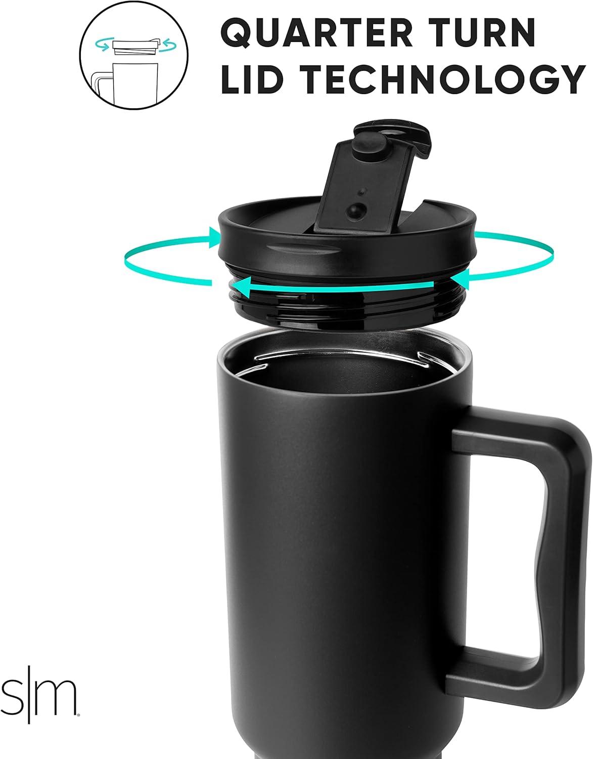 imageSimple Modern Officially Licensed Michigan Wolverines Collegiate University 40oz Tumbler with Handle and Straw Lid  NCAA Football Gifts for Men Women  Trek Collection  University of MichiganMichigan Wolverines