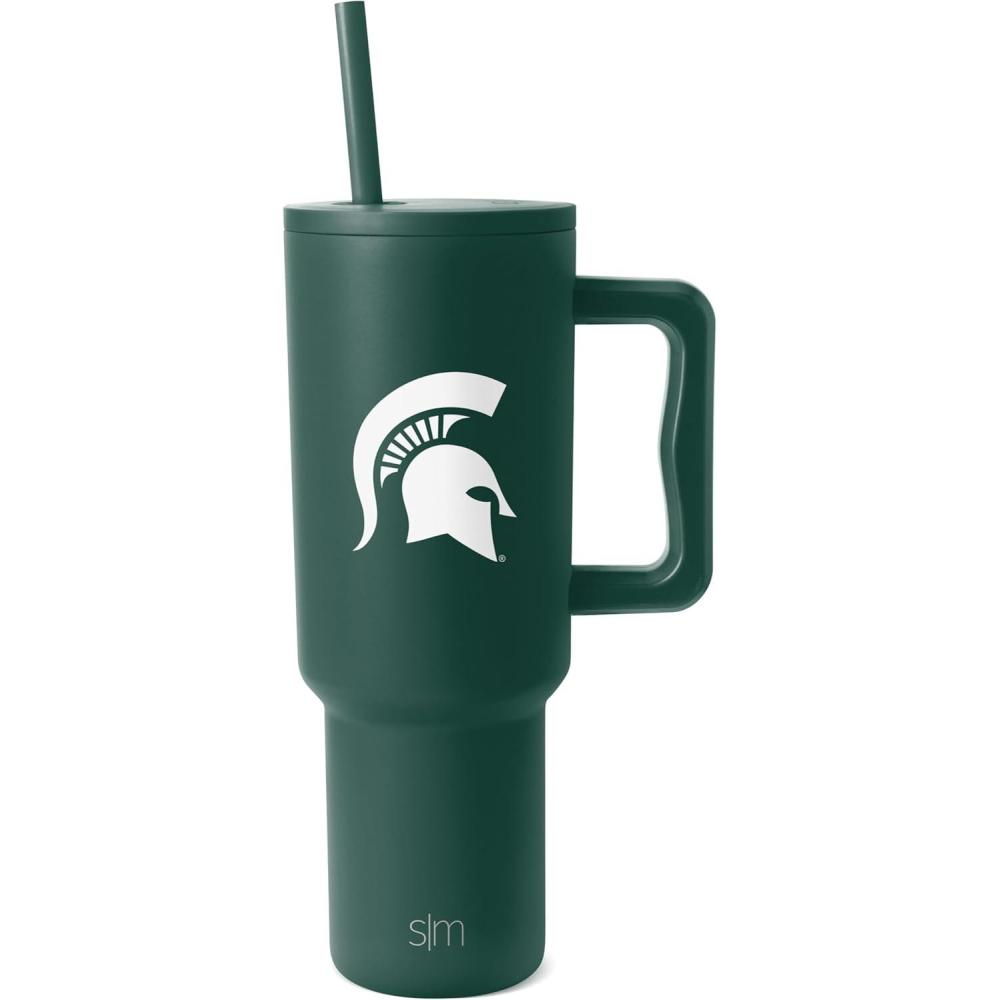 imageSimple Modern Officially Licensed Michigan Wolverines Collegiate University 40oz Tumbler with Handle and Straw Lid  NCAA Football Gifts for Men Women  Trek Collection  University of MichiganMichigan State Spartans