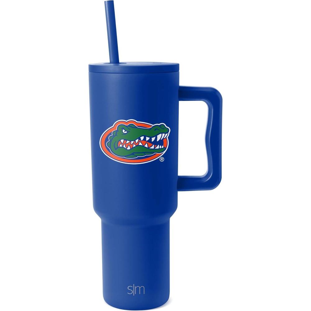 imageSimple Modern Officially Licensed Michigan Wolverines Collegiate University 40oz Tumbler with Handle and Straw Lid  NCAA Football Gifts for Men Women  Trek Collection  University of MichiganFlorida Gators